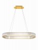 Złoty Żyrandol w Stylu Art Deco Luces Exclusivas YOTAU LE44730 Owalna Lampa Wisząca Nad Stół
